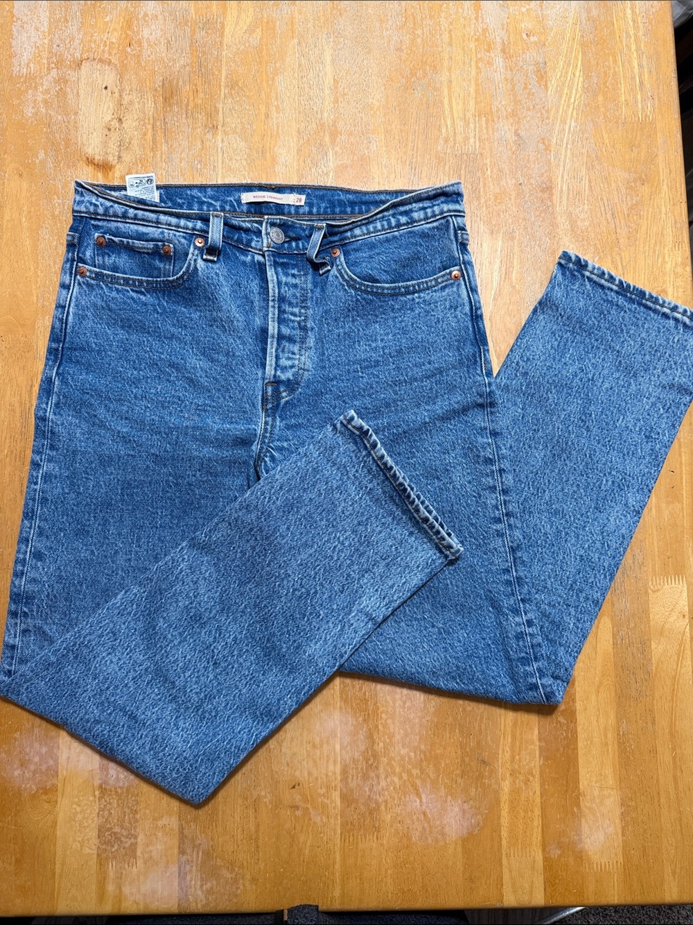 Levi's Classic Straight-Leg Blue Denim Jeans